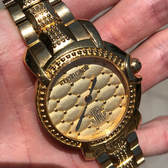 Roberto Cavalli by Franck Muller gold watch
